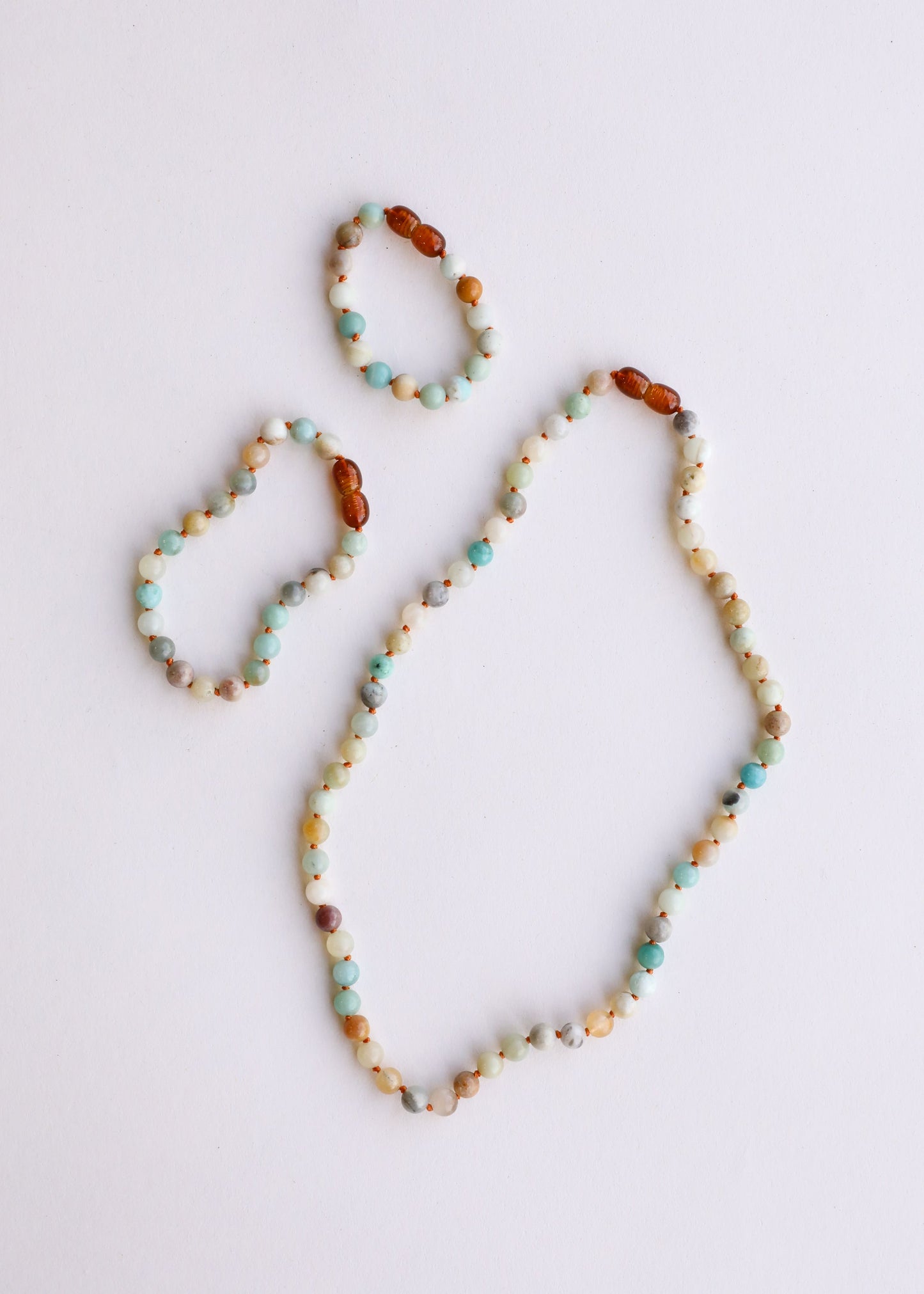 Natural Amazonite Gemstone - Beaded Anklet or Bracelet