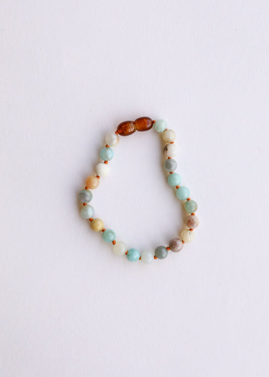 Natural Amazonite Gemstone - Beaded Anklet or Bracelet