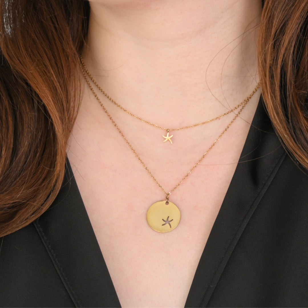 Community Gold Starfish Necklace - Set