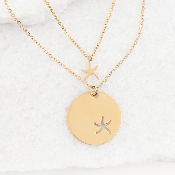 Community Gold Starfish Necklace - Set