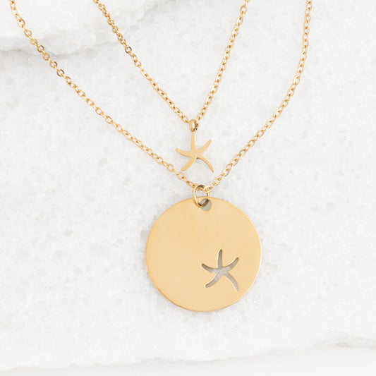 Community Gold Starfish Necklace - Set