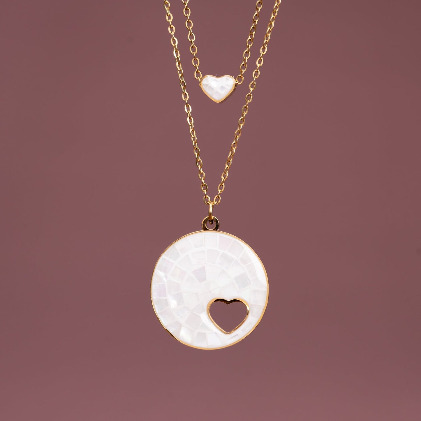 Journey Together Necklace Set - Mother of Pearl