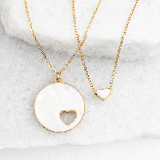Journey Together Necklace Set - Mother of Pearl