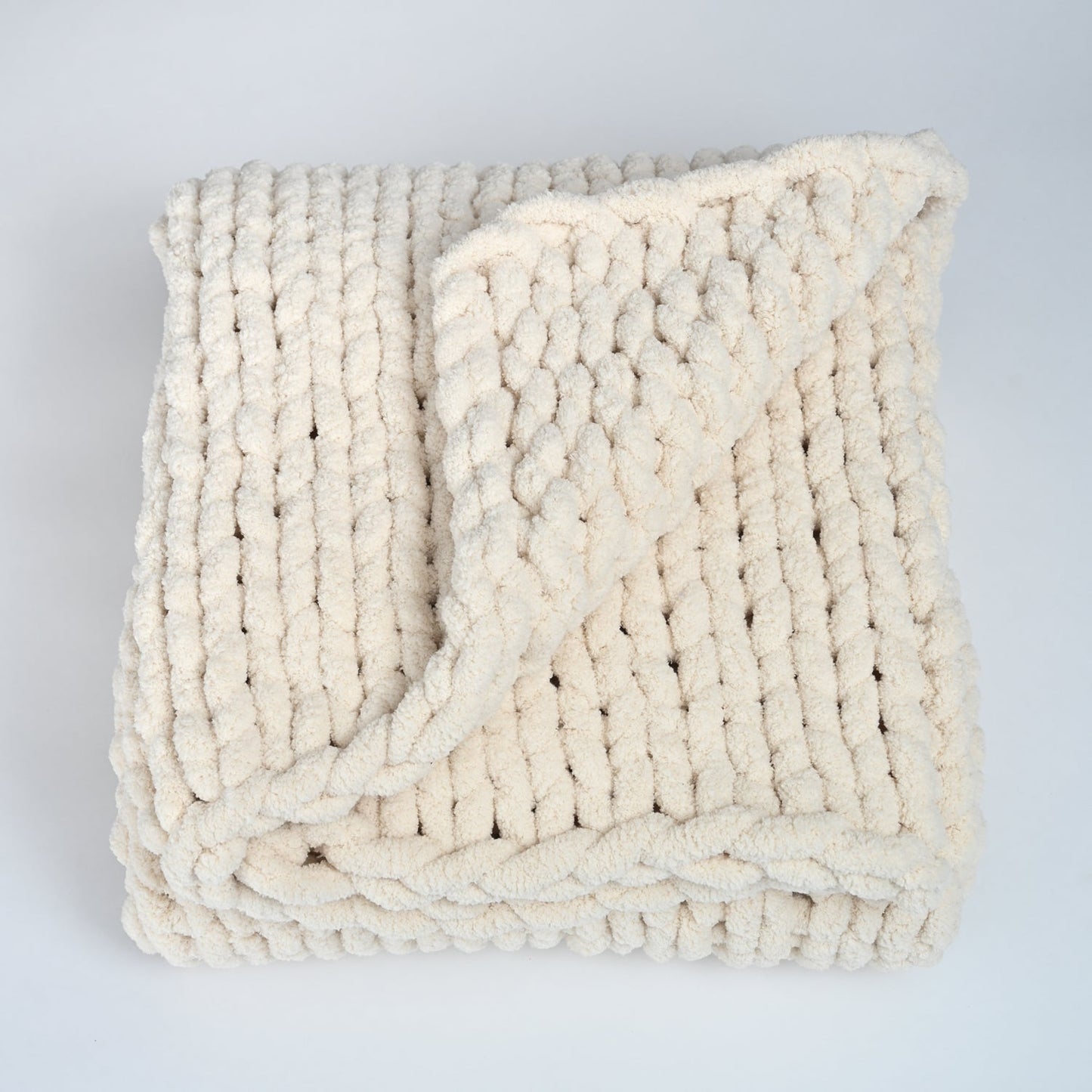 Woven Together Blanket - Creamy Beige
