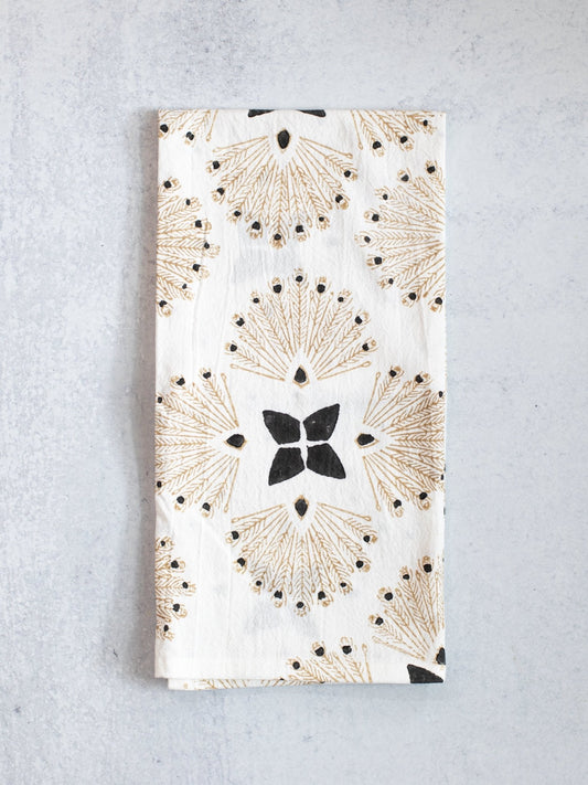 Tea Towel (Ivory) - Peacock Paradise - Chai