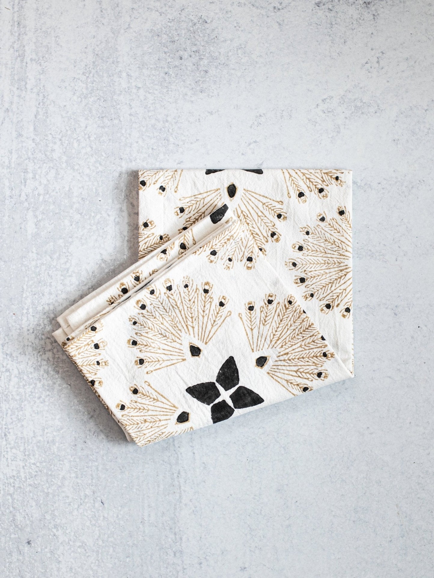 Tea Towel (Ivory) - Peacock Paradise - Chai